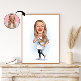 Kok tema3 (1 person) - karikaturtegning efter dine fotos - Just Karikatur