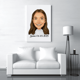 Lærredstryk med din personlige tegning - Just Karikatur