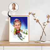 Sports tema53 (1 person) - karikaturtegning efter dine fotos - Just Karikatur