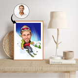 Sports tema53 (1 person) - karikaturtegning efter dine fotos - Just Karikatur