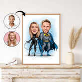 Par tema78 (2 personer) - karikaturtegning efter dine fotos - Just Karikatur