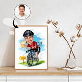 Fødselsdag tema25 (1 person) - karikaturtegning efter dine fotos - Just Karikatur