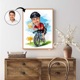 Fødselsdag tema25 (1 person) - karikaturtegning efter dine fotos - Just Karikatur