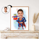 Fødselsdag tema30 (1 person) - karikaturtegning efter dine fotos - Just Karikatur