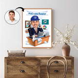 Fødselsdag tema17 (1 person) - karikaturtegning efter dine fotos - Just Karikatur