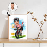 Fødselsdag tema26 (1 person) - karikaturtegning efter dine fotos - Just Karikatur