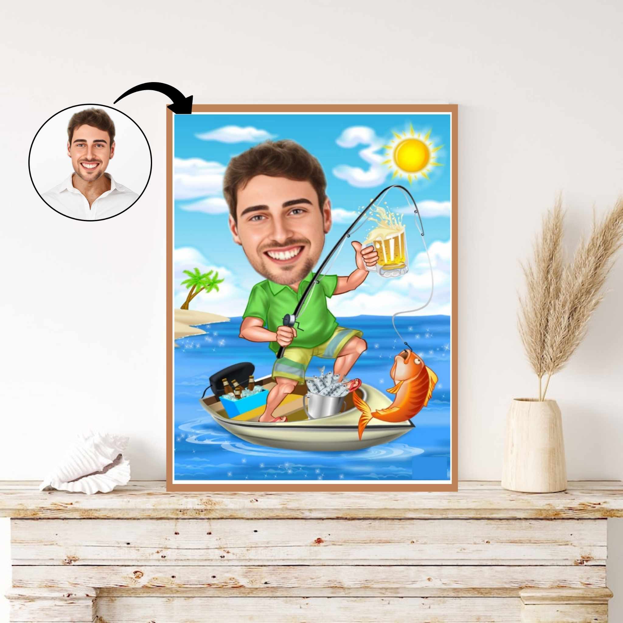 Fødselsdag tema27 (1 person) - karikaturtegning efter dine fotos - Just Karikatur