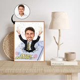 Fødselsdag tema15 (1 person) - karikaturtegning efter dine fotos - Just Karikatur