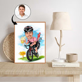 Fødselsdag tema26 (1 person) - karikaturtegning efter dine fotos - Just Karikatur