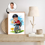 Fødselsdag tema25 (1 person) - karikaturtegning efter dine fotos - Just Karikatur