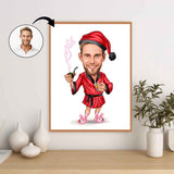 Jul tema19 (1 person) - karikaturtegning efter dine fotos - Just Karikatur