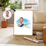 Arbejde & Erhverv tema76 (1 person) - karikaturtegning efter dine fotos - Just Karikatur