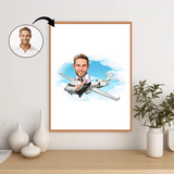 Arbejde & Erhverv tema76 (1 person) - karikaturtegning efter dine fotos - Just Karikatur