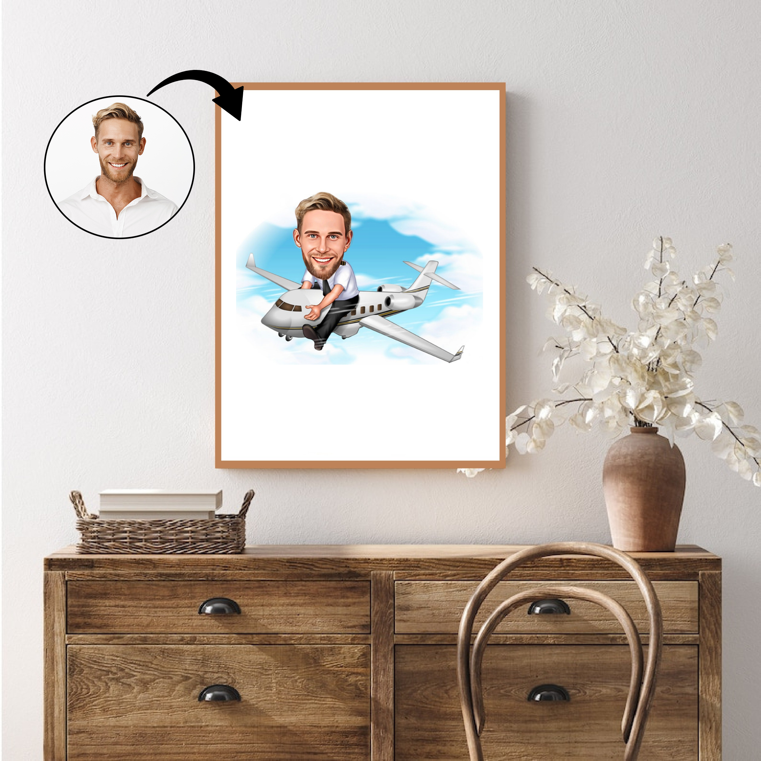 Arbejde & Erhverv tema76 (1 person) - karikaturtegning efter dine fotos - Just Karikatur