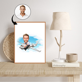 Arbejde & Erhverv tema76 (1 person) - karikaturtegning efter dine fotos - Just Karikatur