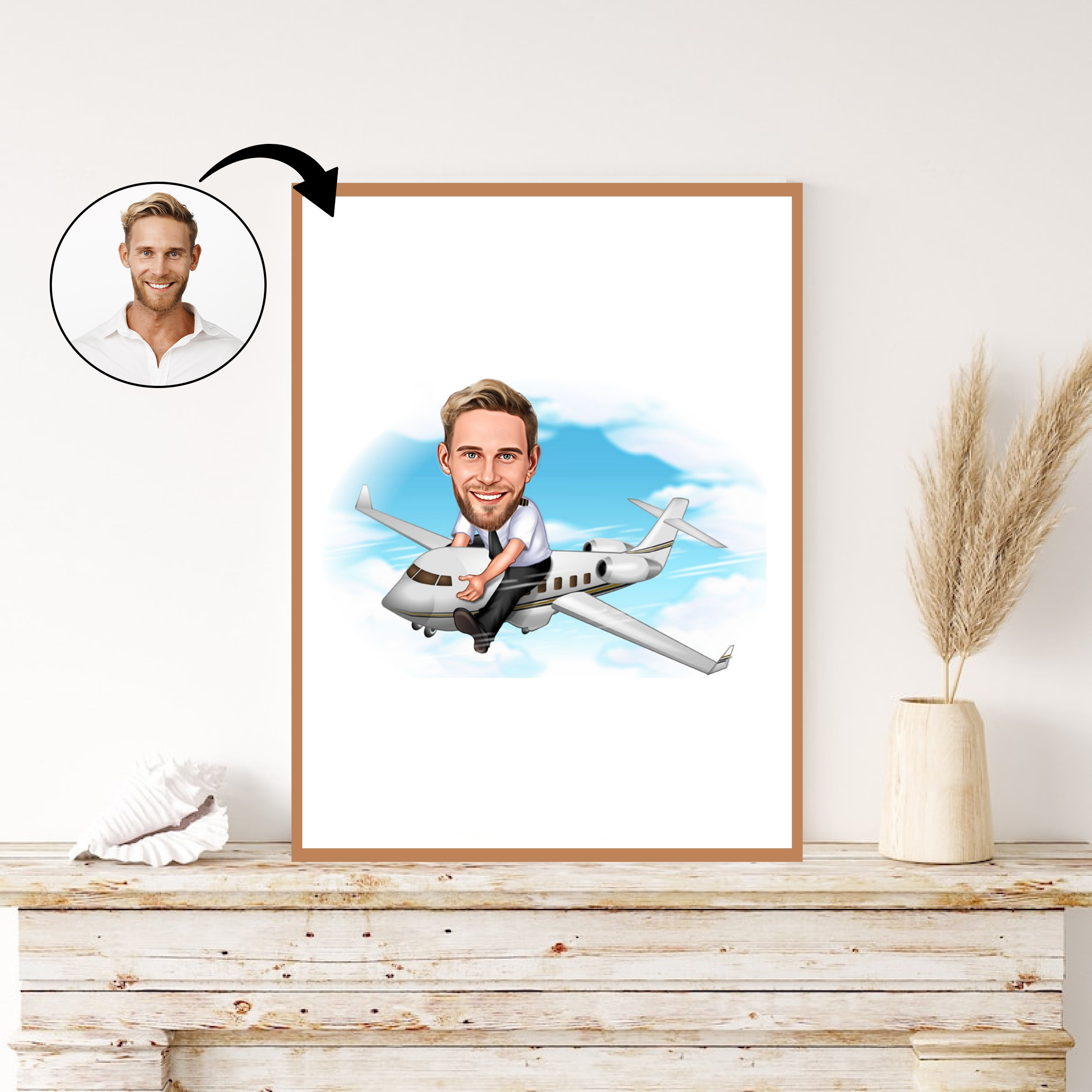 Arbejde & Erhverv tema76 (1 person) - karikaturtegning efter dine fotos - Just Karikatur