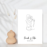 Line art bryllupsplakat - kram - design selv - Just Karikatur