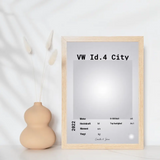 Bilplakat - Personlig gave fra bilforhandlere til deres kunder - Just Karikatur