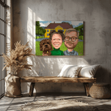 Lærredstryk med din personlige tegning - Just Karikatur