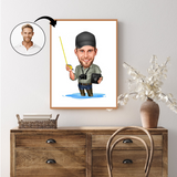 Arbejde & Erhverv tema77 (1 person) - karikaturtegning efter dine fotos - Just Karikatur