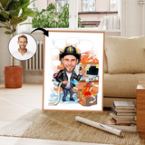 Arbejde & Erhverv tema41 (1 person) - karikaturtegning efter dine fotos - Just Karikatur