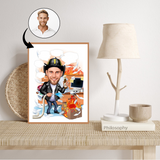 Arbejde & Erhverv tema41 (1 person) - karikaturtegning efter dine fotos - Just Karikatur