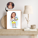 Sports tema8 (1 person) - karikaturtegning efter dine fotos - Just Karikatur