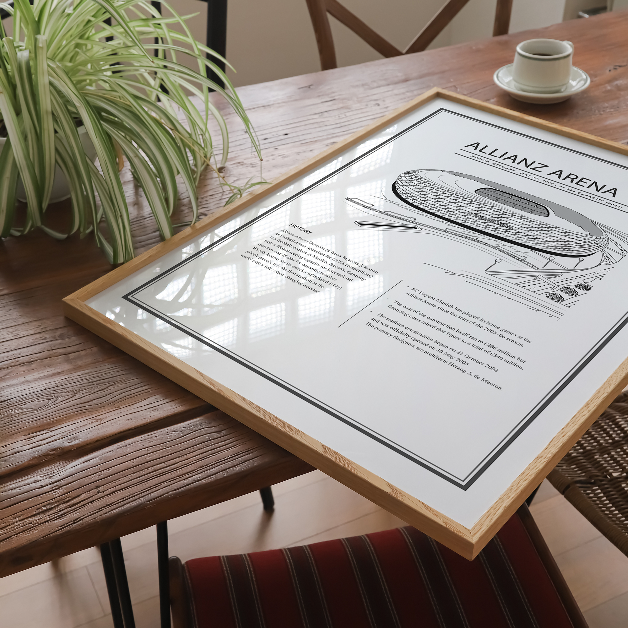 Allianz Arena – Bayern München – stadion plakat - Just Karikatur