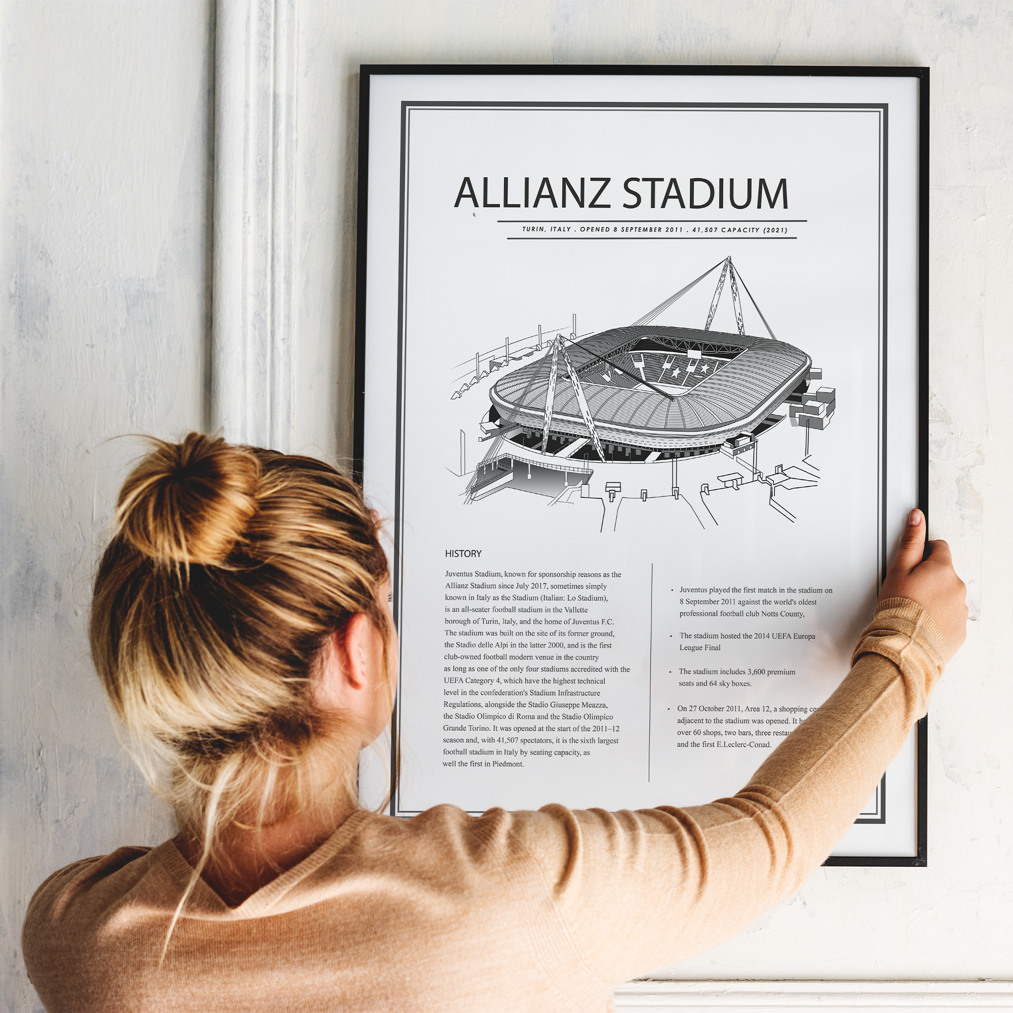 Allianz – Juventus – stadion plakat - Just Karikatur