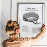 Nou Camp Barcelona – stadion plakat - Just Karikatur