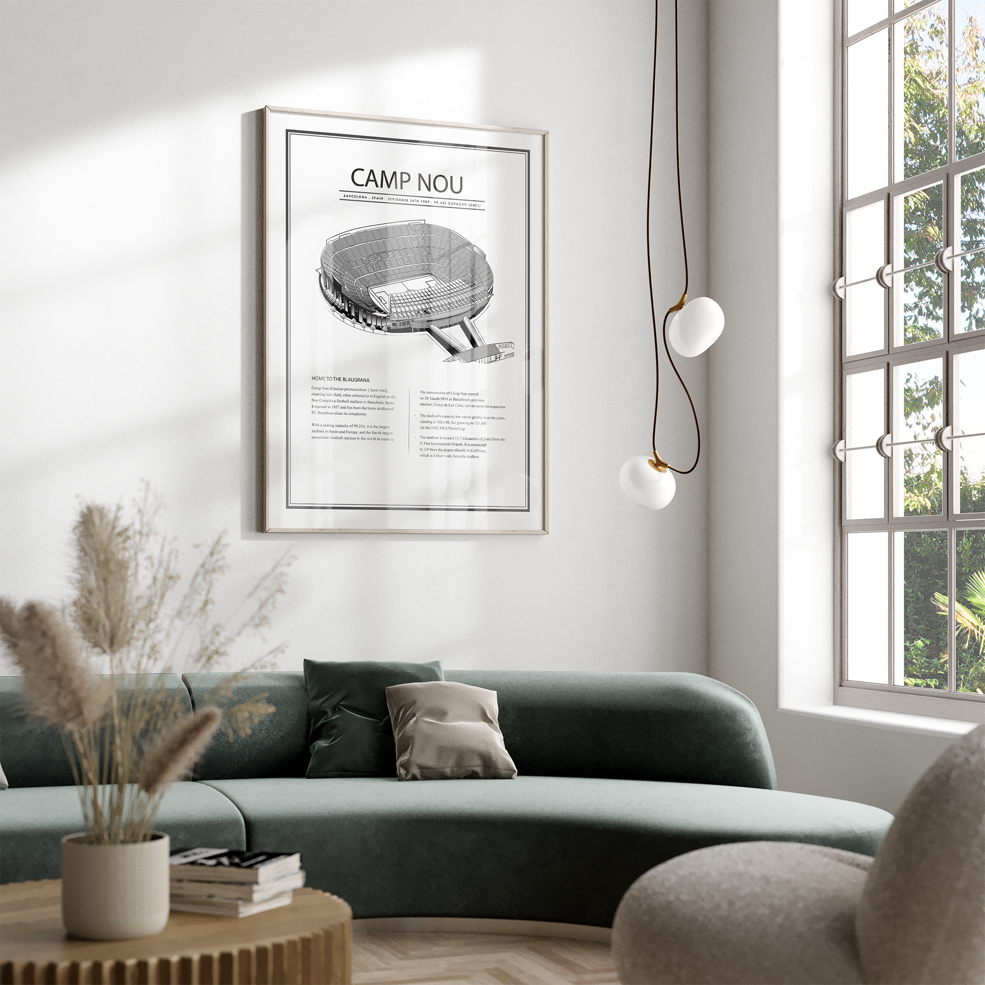 Nou Camp Barcelona – stadion plakat - Just Karikatur