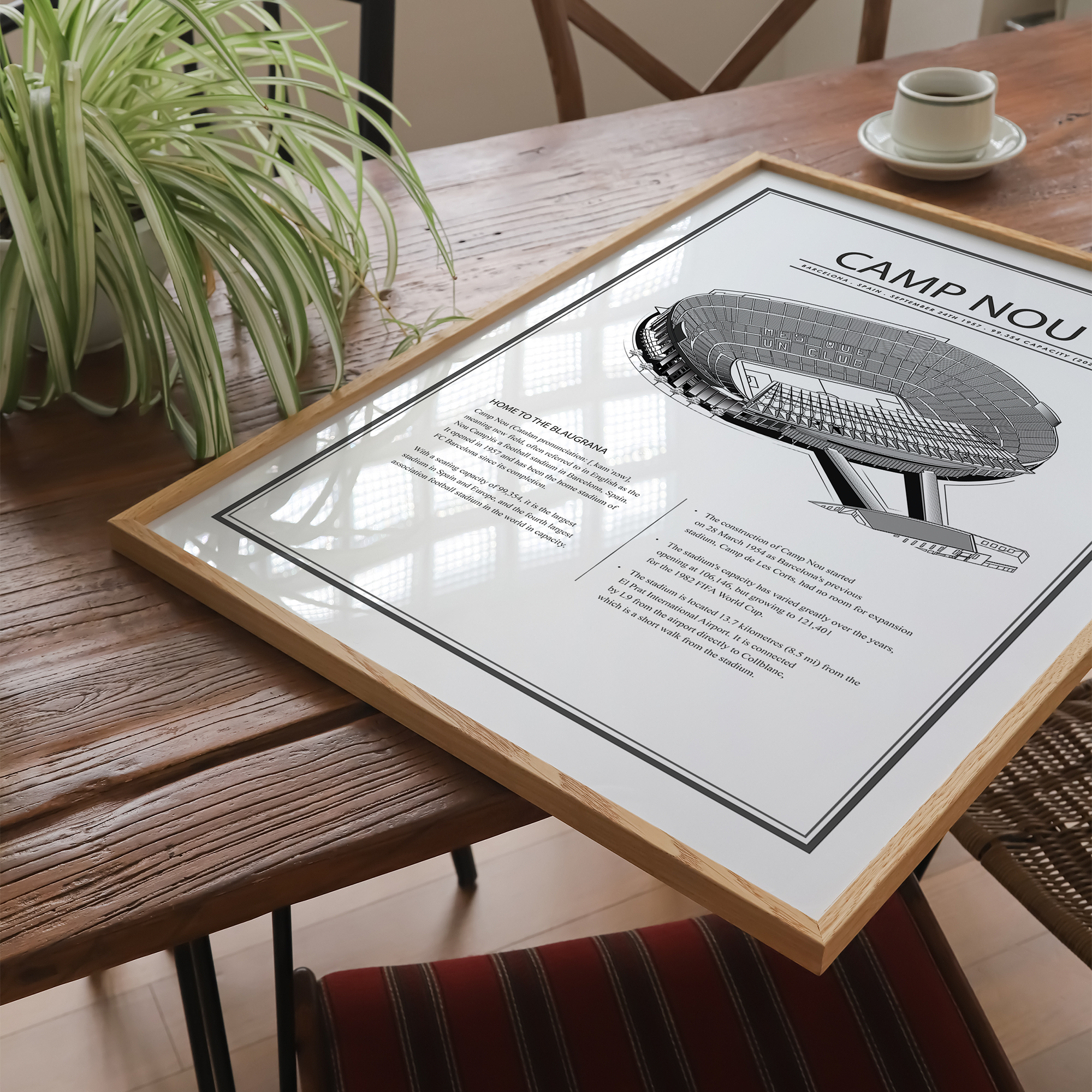 Nou Camp Barcelona – stadion plakat - Just Karikatur