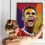 Pop Art Plakat - Christiano Ronaldo - Just Karikatur