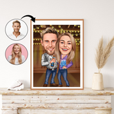Par tema94 (2 personer) - karikaturtegning efter dine fotos - Just Karikatur