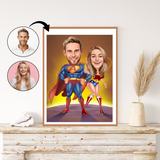 Par tema93 (2 personer) - karikaturtegning efter dine fotos - Just Karikatur