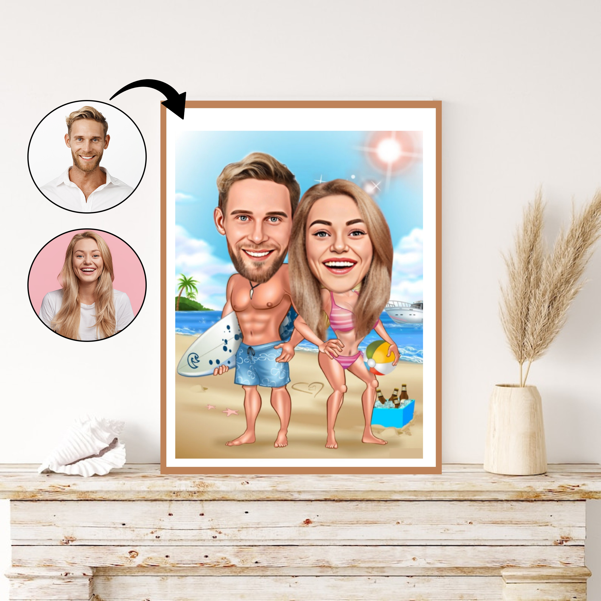 Par tema88 (2 personer) - karikaturtegning efter dine fotos - Just Karikatur