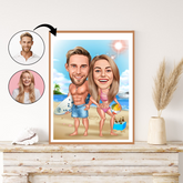 Par tema88 (2 personer) - karikaturtegning efter dine fotos - Just Karikatur