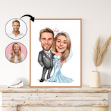 Par tema10 (2 personer) - karikaturtegning efter dine fotos - Just Karikatur