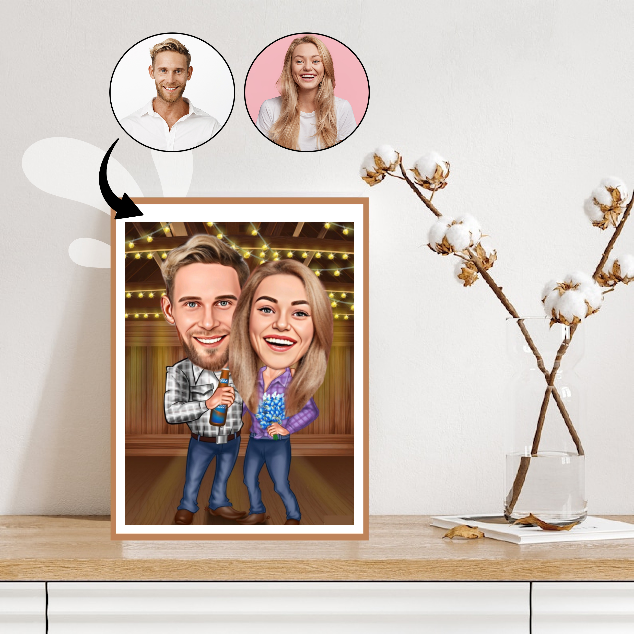 Par tema94 (2 personer) - karikaturtegning efter dine fotos - Just Karikatur