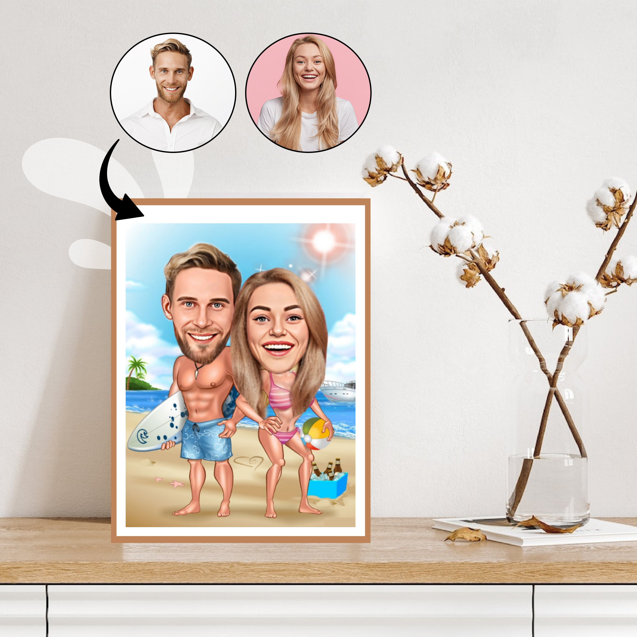 Par tema88 (2 personer) - karikaturtegning efter dine fotos - Just Karikatur