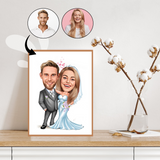 Par tema10 (2 personer) - karikaturtegning efter dine fotos - Just Karikatur