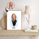 Virksomhed tema71 (1 person) - karikaturtegning efter dine fotos - Just Karikatur