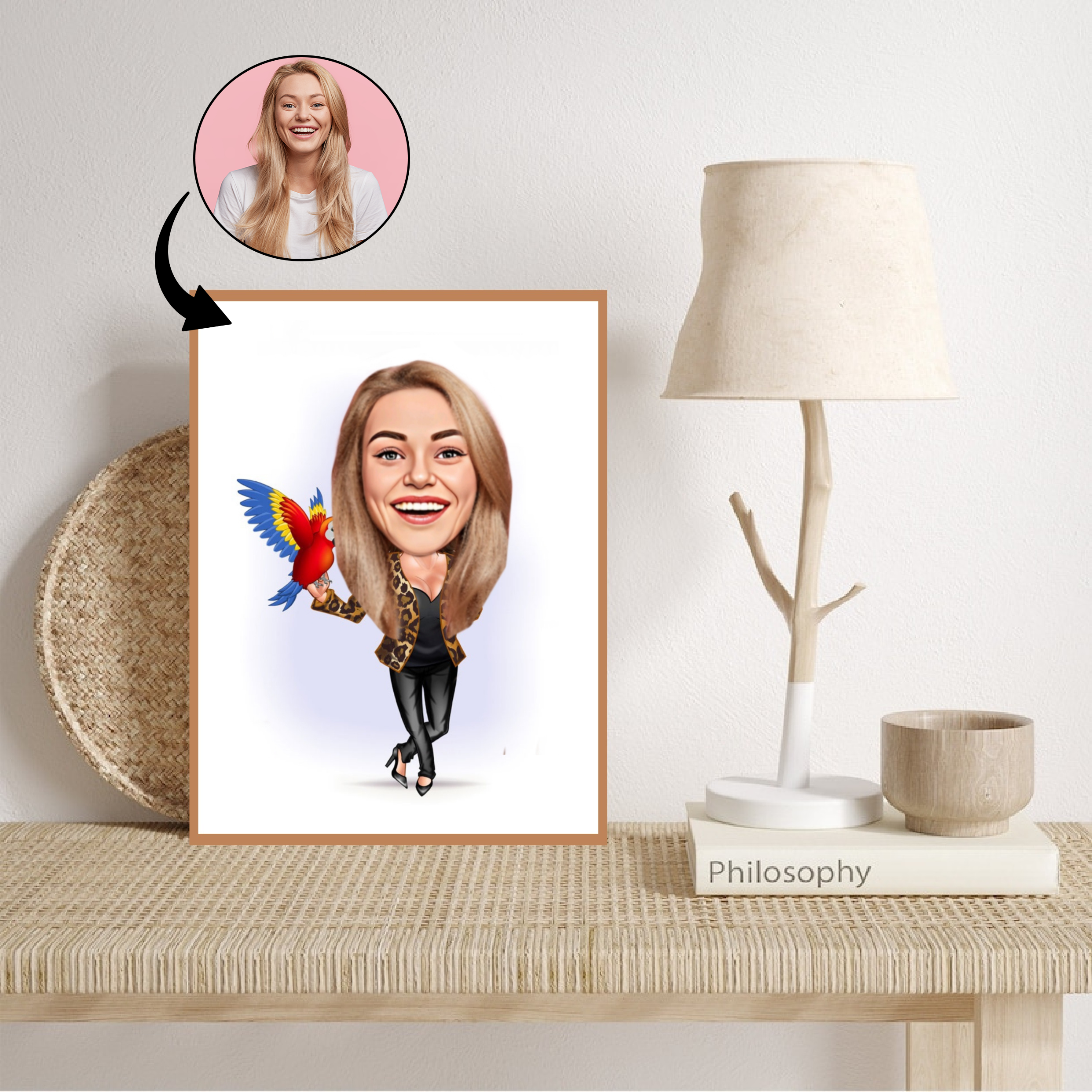 Arbejde & Erhverv tema18 (1 person) - karikaturtegning efter dine fotos - Just Karikatur