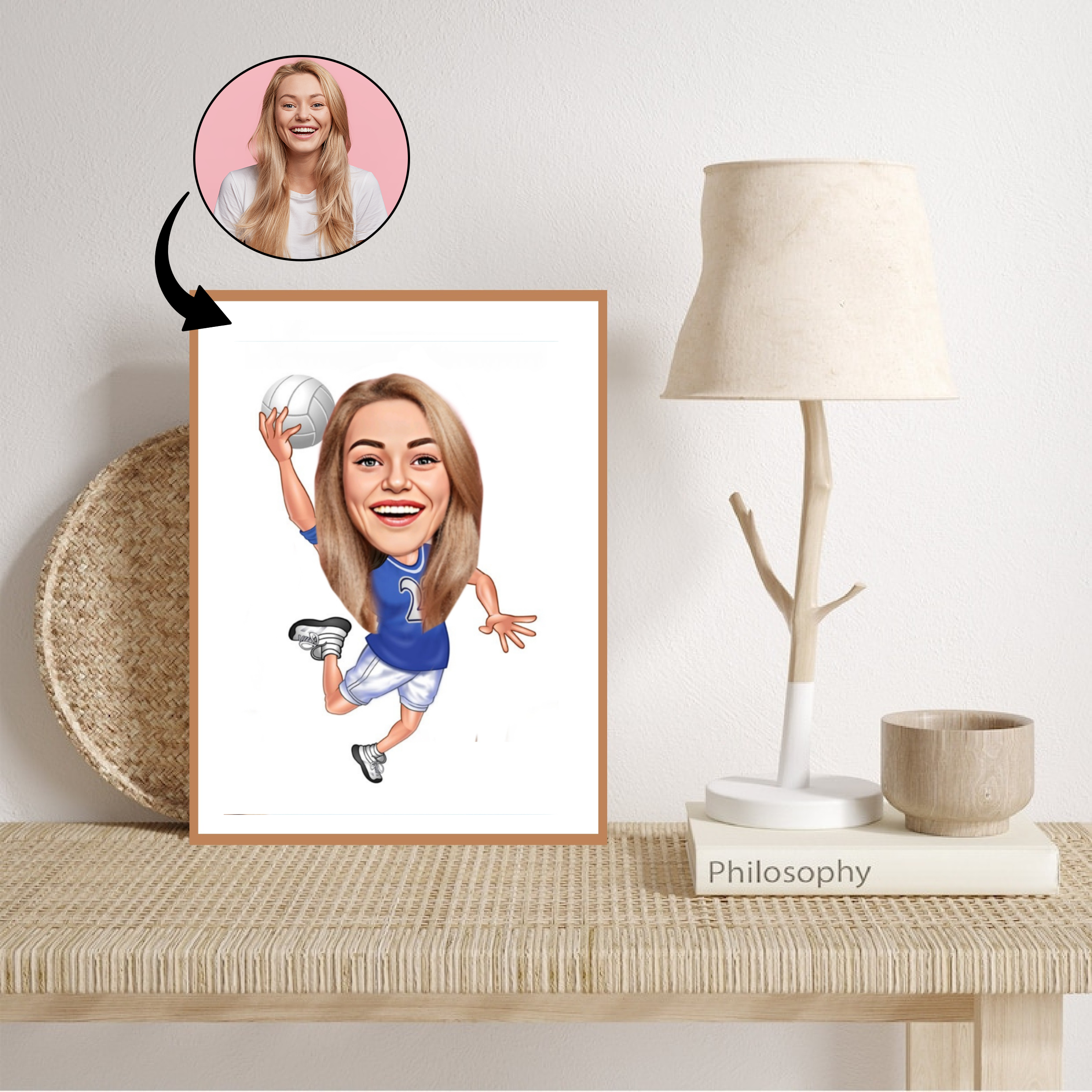 Sports tema69 (1 person) - karikaturtegning efter dine fotos - Just Karikatur