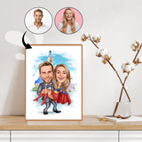 Par tema30 (2 personer) - karikaturtegning efter dine fotos - Just Karikatur