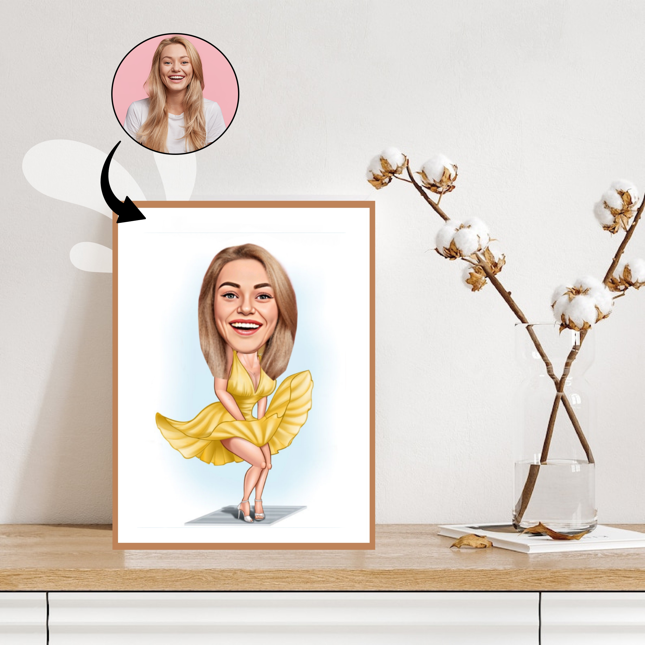 Superhelt tema42 (1 person) - karikaturtegning efter dine fotos - Just Karikatur