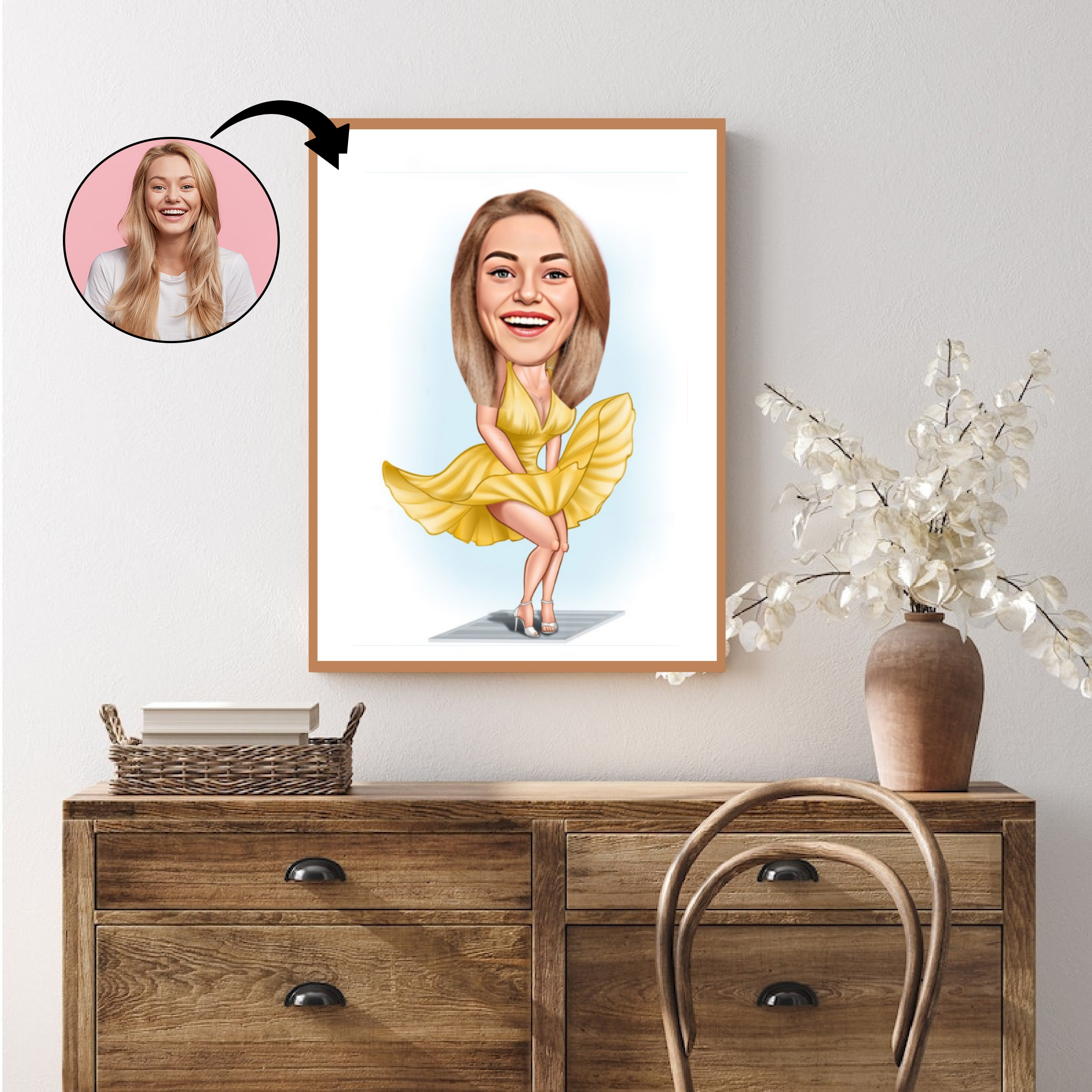 Superhelt tema42 (1 person) - karikaturtegning efter dine fotos - Just Karikatur