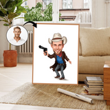 Til ham tema31 (1 person) - karikaturtegning efter dine fotos - Just Karikatur