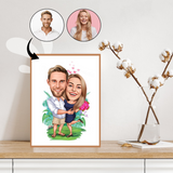 Par tema137 (2 personer) - karikaturtegning efter dine fotos - Just Karikatur