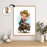 Til ham tema65 (1 person) - karikaturtegning efter dine fotos - Just Karikatur